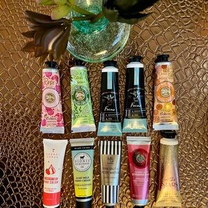 10 hand creams brand, new sealed 1 oz each total 10 ounces focus